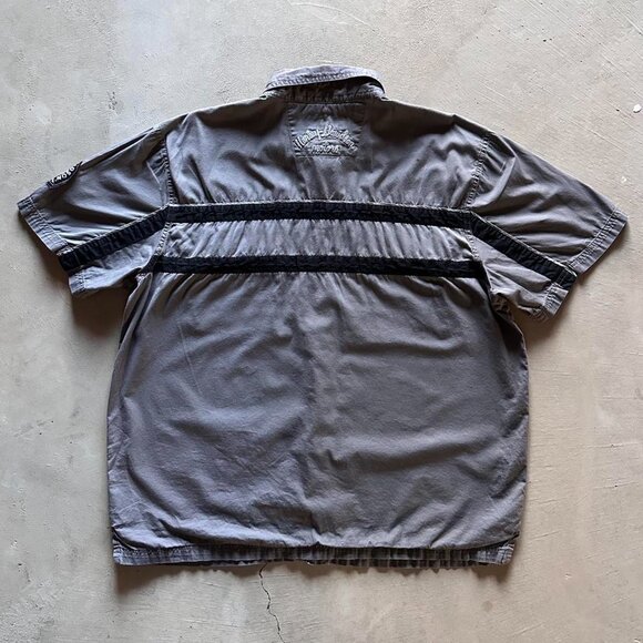 harley davidson grey biker button up shirt - Picture 4 of 6